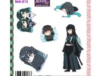 Наклейки Муичиро Токито Клинок рассекающий демонов Kimetsu no Yaiba Demon Slayer №6-013