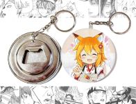 Відкривачка-брелок кругла 58 мм OTKR-58-00053 The Helpful Fox Senko-san