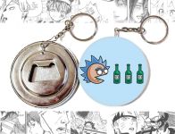 Открывашка-брелок круглая 58 мм OTKR-58-00038 Rick and Morty 