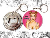 Открывашка-брелок круглая 58 мм Я ЖЕ ДЕВОЧКА OTKR-58-00054 