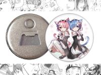 Відкривачка-магніт кругла 58 мм Re Zero Життя з нуля в альтернативному світі OTkM-58-01127