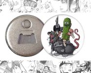 Відкривачка-магніт кругла 58 мм Rick and Morty OTkM-58-00046
