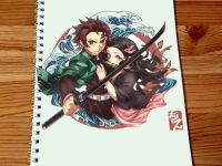 Скетчбук Танджиро с Незуко Клинок рассекающий демонов Kimetsu no Yaiba Demon Slayer SKBK-874