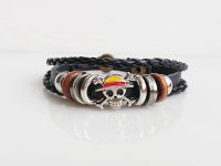 Браслет регульований потрійний №006 Череп One Piece Великий куш