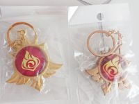 Брелок Око бога ПІРО Мондштадт Імпакт Genshin Impact, що світиться, двосторонній