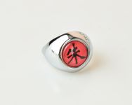 Кільце перстень Naruto Shu Itachi колір платина з червоним кабошоном №001-06