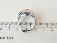 Кільце перстень Naruto Kakashi, Obito, колір платина з червоним кабошоном №001-10