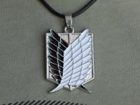 Кулон Attack on Titan логотип герб розвідкорпусу Атака титанів зі шнурком, №0001 