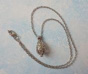 Кулон ажурний Крапля, що світиться в темряві №0008, з ланцюжком