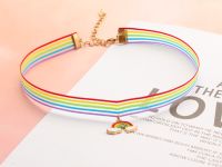 Чокер №0001 веселковий з підвіскою Веселка