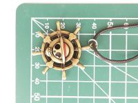 Кулон One Piece штурвал із черепом №0026 на шкіряному шнурку