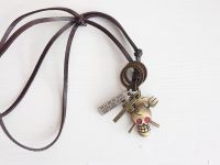 Кулон One Piece Санджи с черепом Кок №0027 на кожаном шнурке