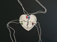 Кулони для найкращіх подруг Пазл, 4в1 №0028 best friends