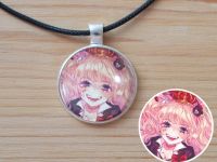 Кулон Данганронпа Danganronpa Джунко Эношима  №945-0014, 25мм, с черным шнурком