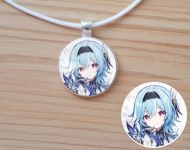 Кулон Genshin Impact Еола №946-0036 , 25мм, з білим шнурком