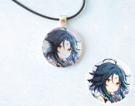 Кулон Геншин Импакт Сяо Genshin Impact Сяо, №945-0040 , 25мм, с черным шнурком