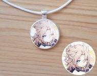 Кулон Genshin Impact Альбедо №946-0041 , 25мм, з білим шнурком