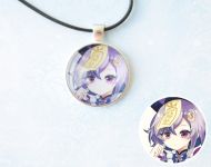 Кулон Genshin Impact Ци Ци №945-0043 , 25мм, з чорним шнурком