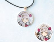 Кулон Genshin Impact Ноелль №945-0053 , 25мм, з чорним шнурком