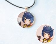 Кулон Genshin Impact Сян Лін№945-0054 , 25мм, з чорним шнурком