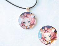 Кулон Genshin Impact Диона, №945-0056 , 25мм, с черным шнурком