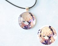 Кулон Genshin Impact Фішль №945-0062 , 25мм, з чорним шнурком