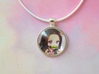 Кулон Demon Slayer Клинок, що розтинає демонів №946-0066 , 25мм, з білим шнурком