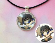 Кулон Demon Slayer, Клинок, рассекающий демонов №945-0073 , 25мм, с черным шнурком