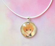 Кулон Demon Slayer Клинок, що розтинає демонів №946-0077 , 25мм, з білим шнурком