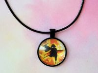 Кулон Demon Slayer, Клинок, рассекающий демонов №944-0079 , 25мм, с черным шнурком