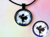 Кулон Demon Slayer Клинок, що розтинає демонів №944-0083, 25мм, з чорним шнурком