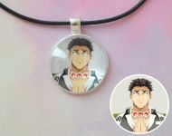 Кулон Demon Slayer, Клинок, рассекающий демонов №945-0091 , 25мм, с черным шнурком