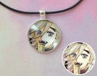 Кулон Demon Slayer Клинок, що розтинає демонів №945-0100 , 25мм, з чорним шнурком