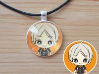 Кулон Волейбол!! Haikyuu!! №945-0105 , 25мм, з чорним шнурком