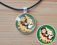 Кулон Волейбол!! Haikyuu!! №945-0108 , 25мм, с черным шнурком