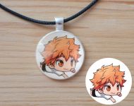 Кулон Волейбол!! Haikyuu!! Шоё Хината №945-0127 , 25мм, с черным шнурком