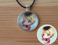 Кулон Волейбол!! Haikyuu!!  Кенма Козуме №945-0132 , 25мм, с черным шнурком