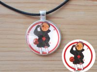 Кулон Naruto Наруто Обито №945-0141 , 25мм, с черным шнурком