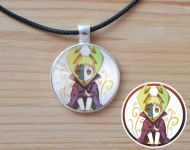 Кулон Naruto Наруто Зецу  №945-0142 , 25мм, с черным шнурком