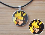 Кулон Naruto Наруто Узумаки №945-0149 , 25мм, с черным шнурком