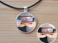 Кулон Naruto Наруто Какаши №945-0156 , 25мм, с черным шнурком