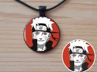 Кулон Naruto Наруто Узумаки №944-0161 , 25мм, с черным шнурком