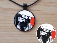 Кулон Naruto Наруто Какаши №944-0164 , 25мм, с черным шнурком