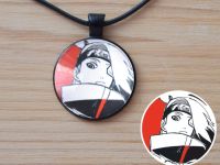 Кулон Naruto Наруто Дейдара №944-0166 , 25мм, с черным шнурком