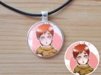 Кулон Naruto Наруто Гаара №945-0168 , 25мм, с черным шнурком