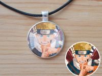 Кулон Naruto Наруто Узумакі №945-0170 , 25мм, з чорним шнурком