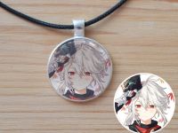 Кулон Genshin Impact Кадзуха №945-0177 , 25мм, з чорним шнурком