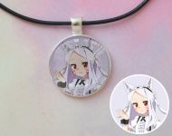 Кулон Широ The Helpful Fox Senko-san №945-0224, 25мм, з чорним шнурком