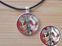 Кулон Hazbin Hotel №945-0228 , 25мм, з чорним шнурком