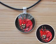 Кулон Hazbin Hotel №945-0230 , 25мм, с черным шнурком